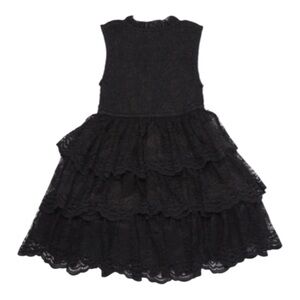 NWT Rachel Parcell Dress Black Lace Tiered Kids Dress size 2